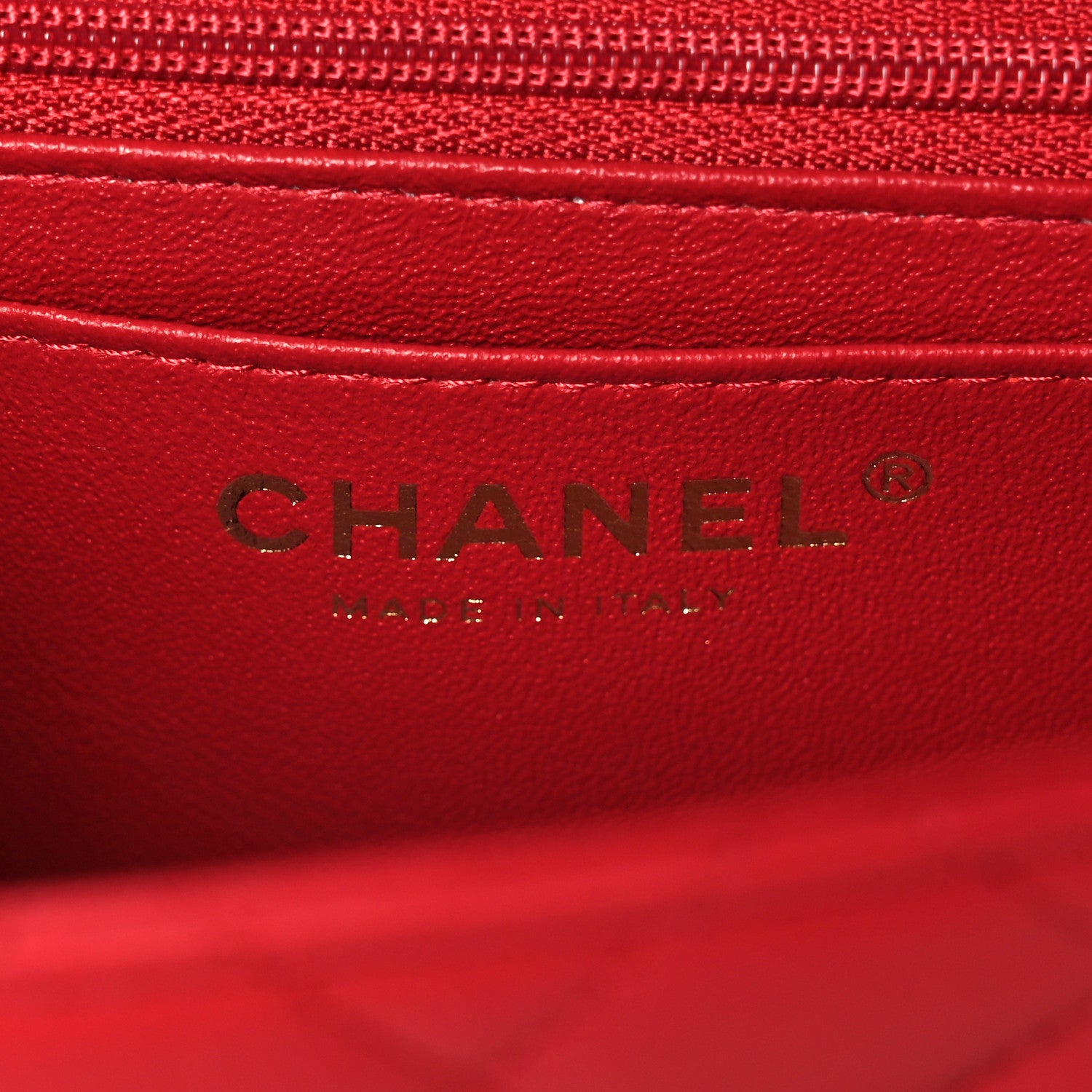 Chanel Lambskin Quilted Mini Top Handle Rectangular Flap Red 6 of 10