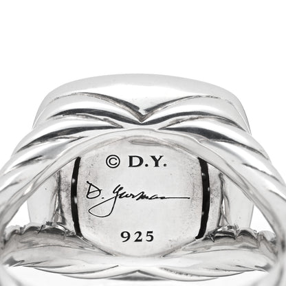 David Yurman Sterling Silver Diamond 11mm Albion Pave Ring 54 7 4 of 5