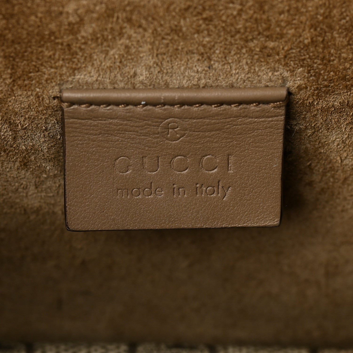 Gucci GG Supreme Monogram Suede Crystal Small Dionysus Shoulder Bag Beige Ebony Taupe 5 of 10