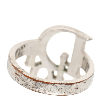 Christian Dior Crystal Logo Ring 49 5 Silver 3 of 5