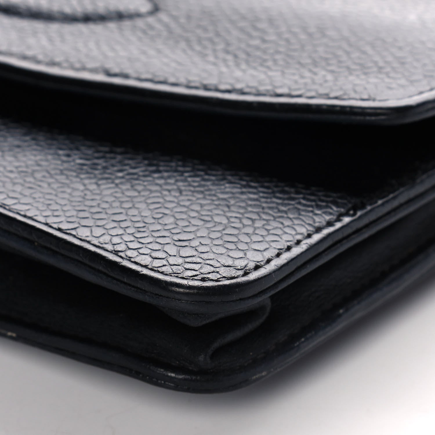 Chanel Caviar Timeless CC Wallet On Chain WOC Black 8 of 18