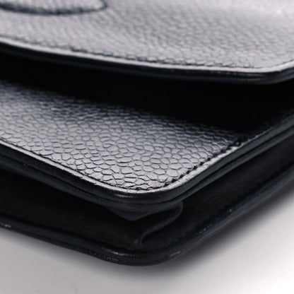 Chanel Caviar Timeless CC Wallet On Chain WOC Black 8 of 18