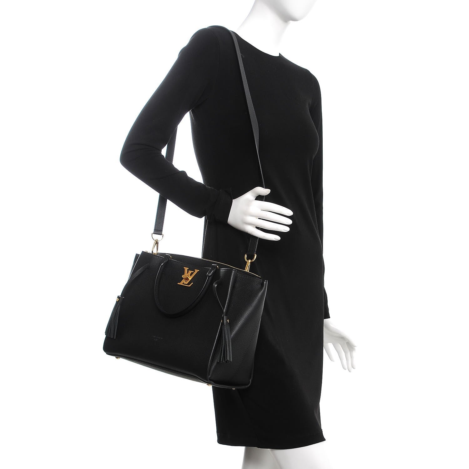 Louis Vuitton Calfskin Lockmeto Black 2 of 11