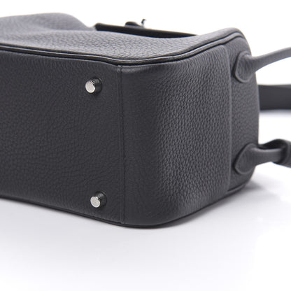 Hermes Taurillon Clemence Mini Lindy 20 Black 10 of 11