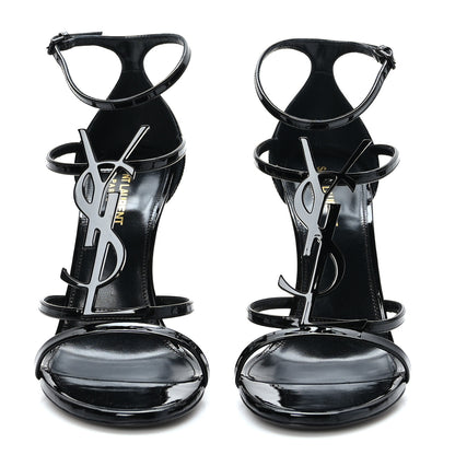 Saint Laurent Patent Cassandra 100 Sandals 39 Black 2 of 7