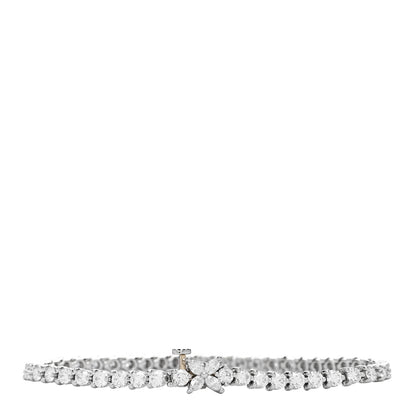 Tiffany Platinum Diamond 4.49ctw Victoria Tennis Bracelet 1 of 3