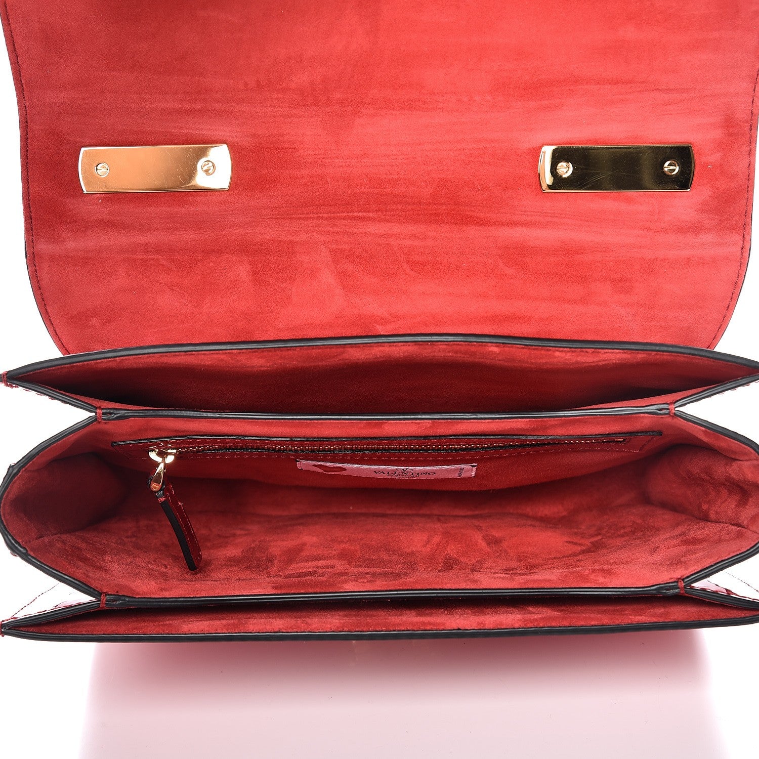 Valentino Garavani Patent L'Amour Rockstud Shoulder Bag Rosso Valentino 5 of 9