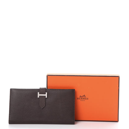 Hermes Lizard Bearn Gusset Wallet Havane 9 of 9