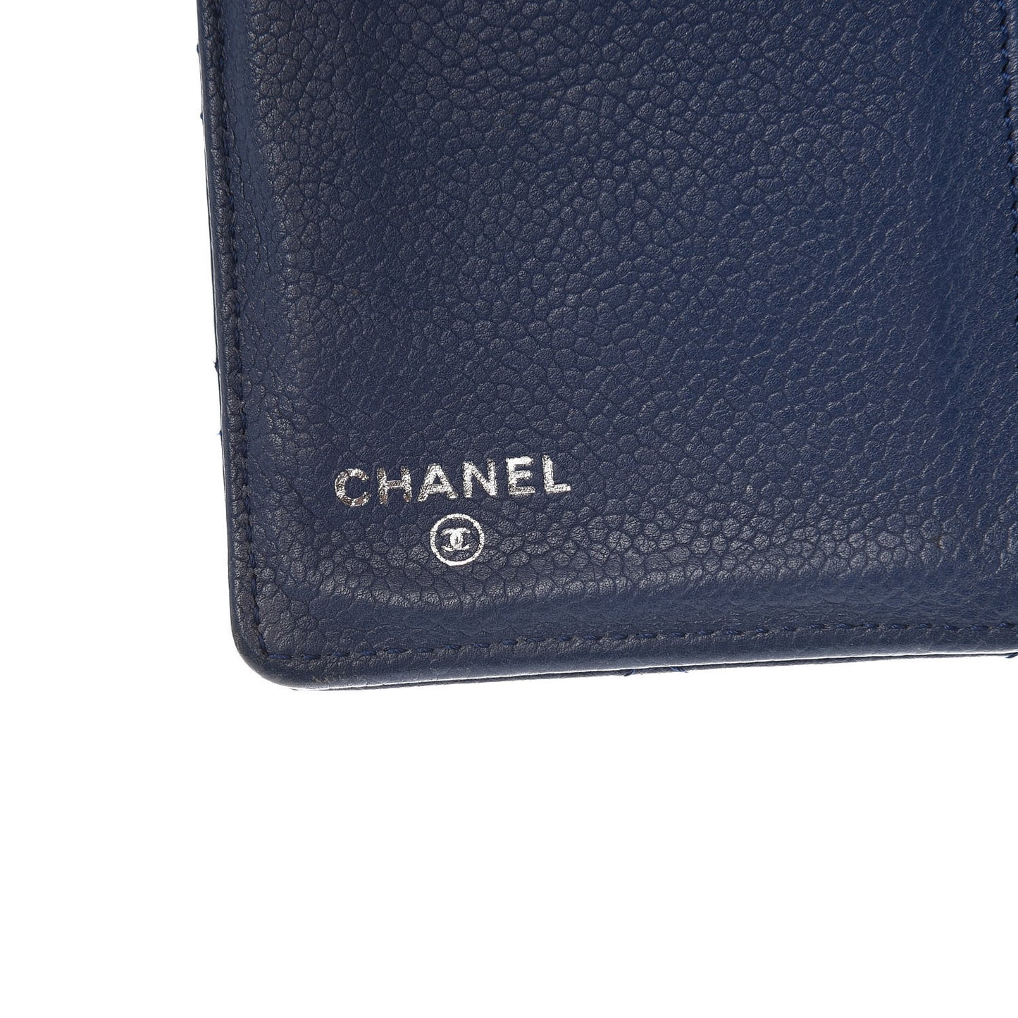 Caviar Quilted Yen Wallet Blue