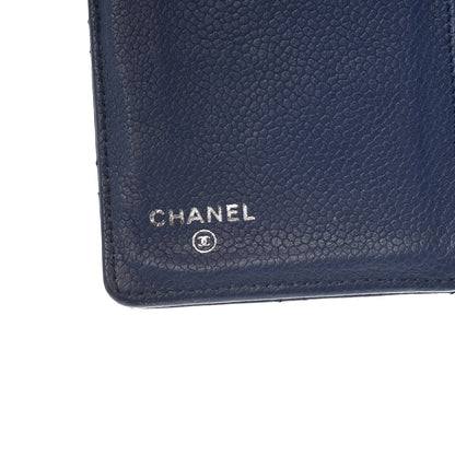 Chanel Caviar Quilted Yen Wallet Blue 8 of 10