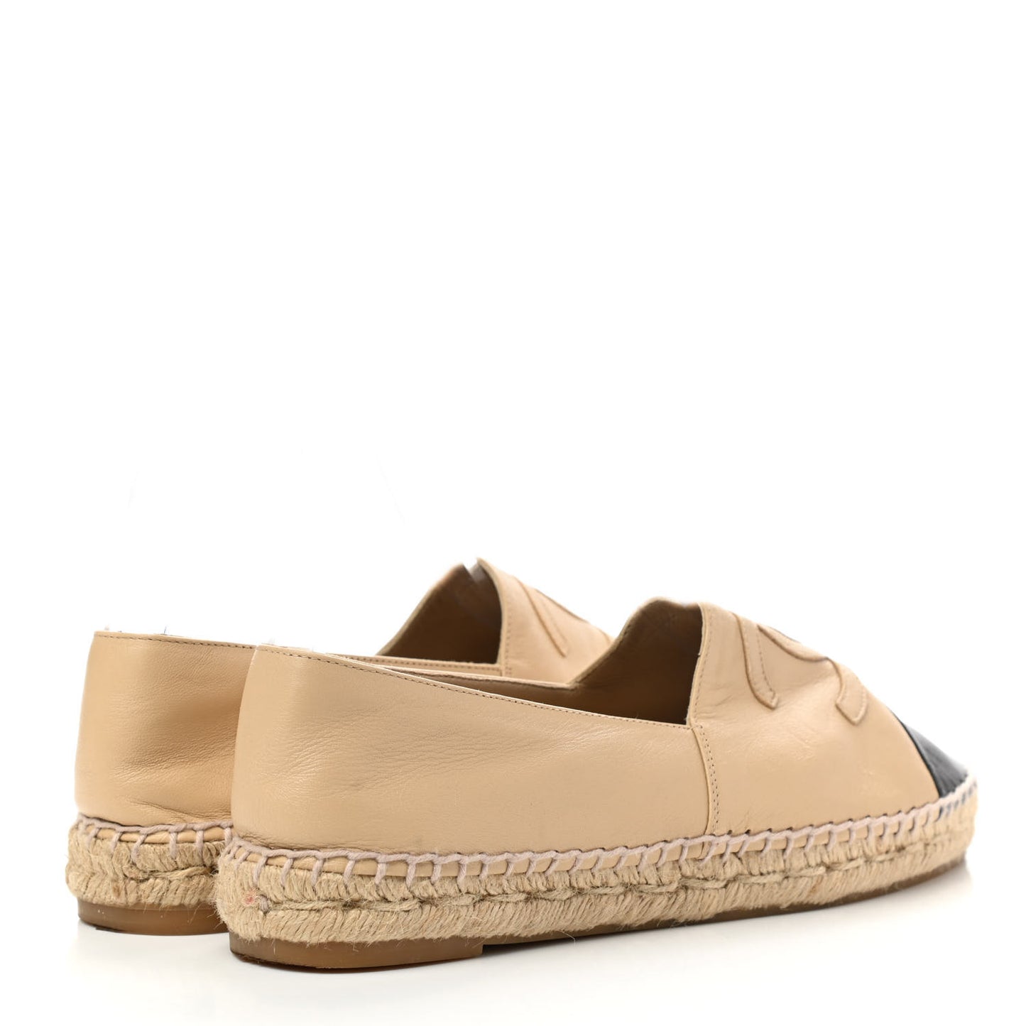 Lambskin CC Espadrilles 39 Beige Black