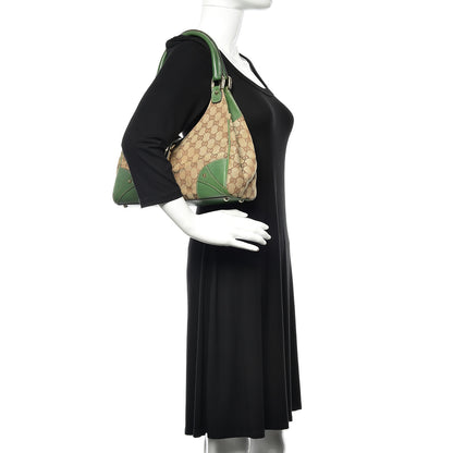 Gucci Monogram Calfskin Large Bardot Tote Green 2 of 12
