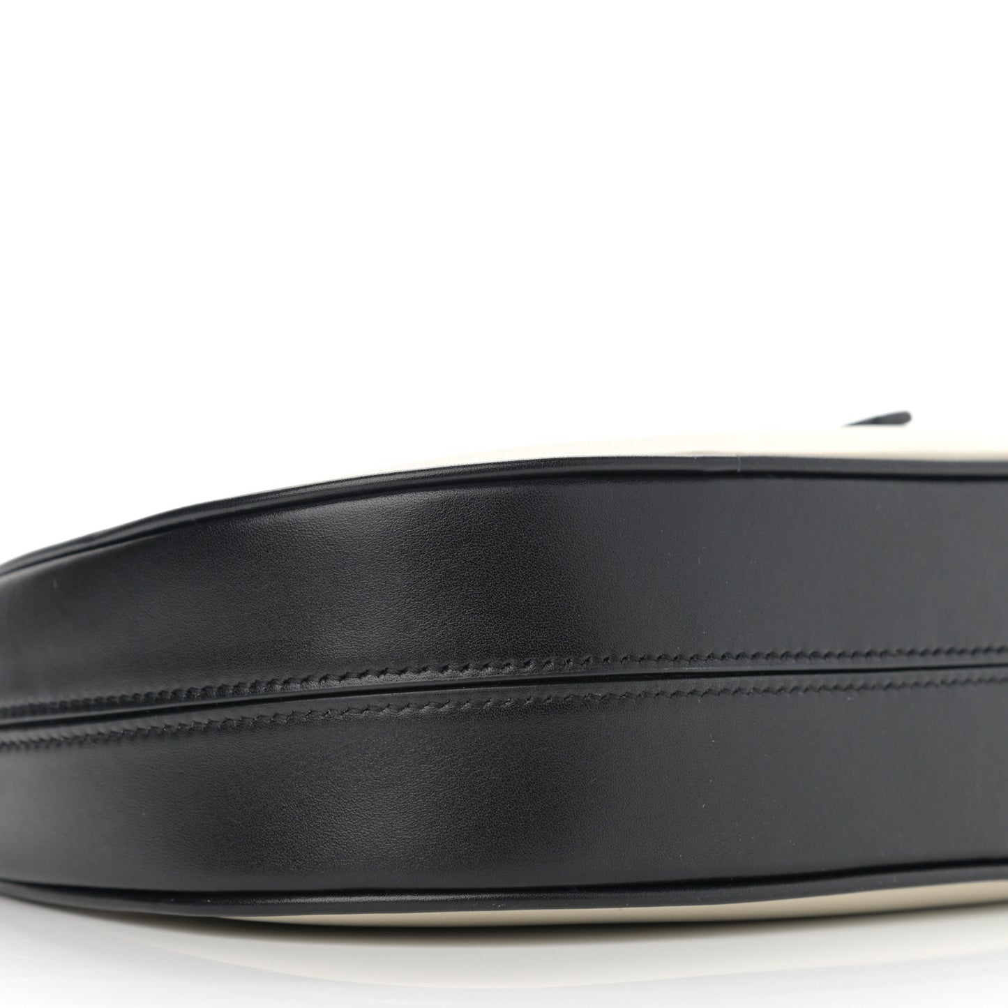 Shiny Calfskin Le Fermoir Hobo Blanc Vintage Black