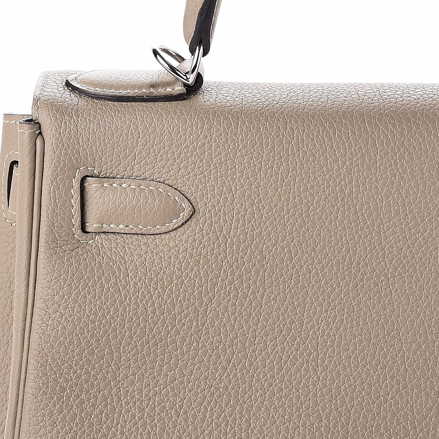 Hermes Taurillon Clemence Kelly Retourne 28 Gris Tourterelle 24 of 27