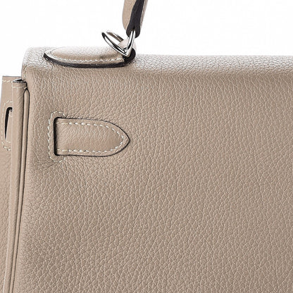 Hermes Taurillon Clemence Kelly Retourne 28 Gris Tourterelle 24 of 27