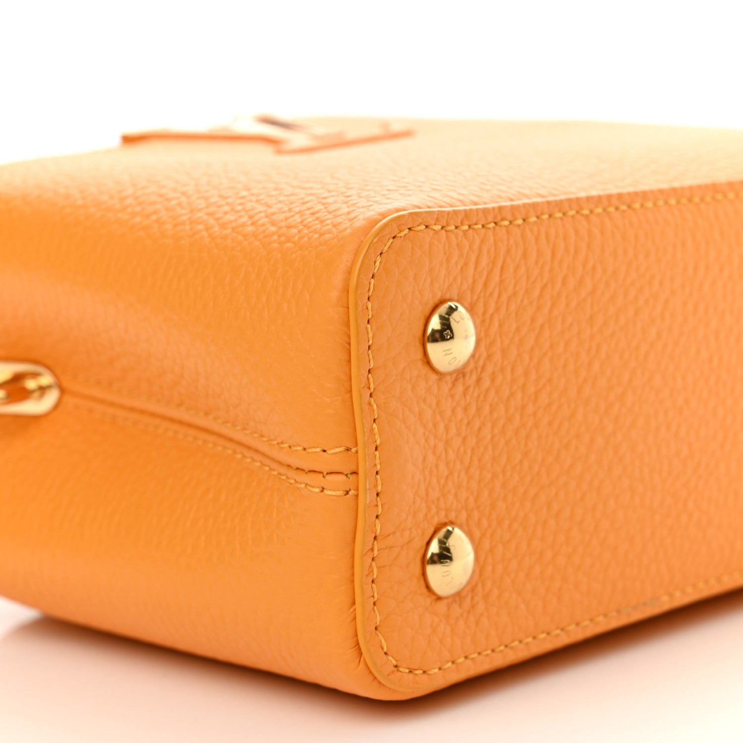 Louis Vuitton Taurillon Mini Capucines Sunbeam Yellow 8 of 10