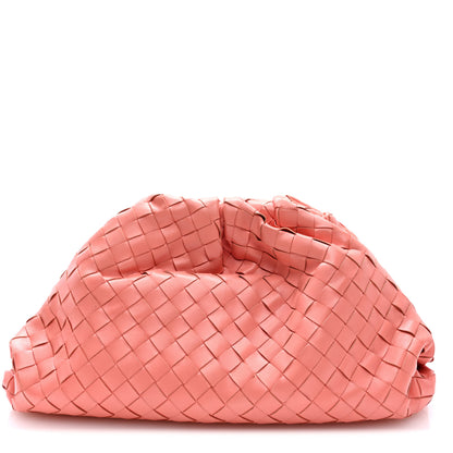 Bottega Veneta Nappa Maxi Intrecciato The Pouch Oversized Clutch Peach 1 of 9