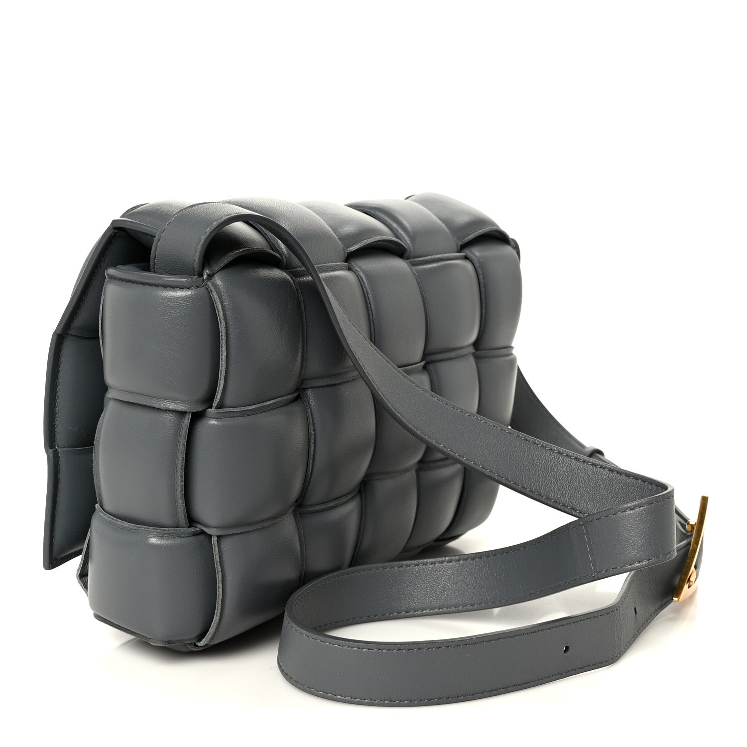 Bottega Veneta Nappa Maxi Intreccio Padded Cassette Crossbody Bag Thunder 3 of 12