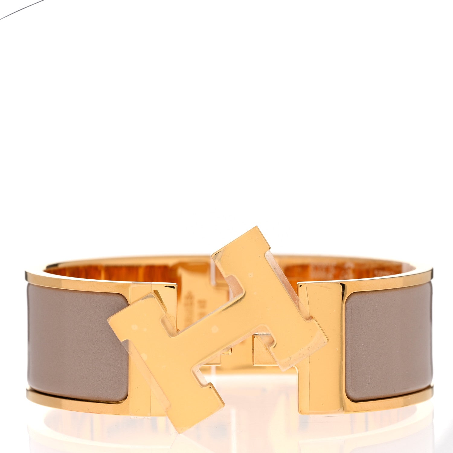 Hermes Enamel Wide Clic Clac H Bracelet PM Marron Glace 5 of 5