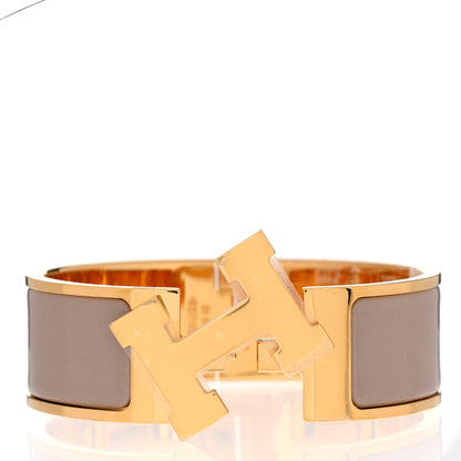 Hermes Enamel Wide Clic Clac H Bracelet PM Marron Glace 5 of 5