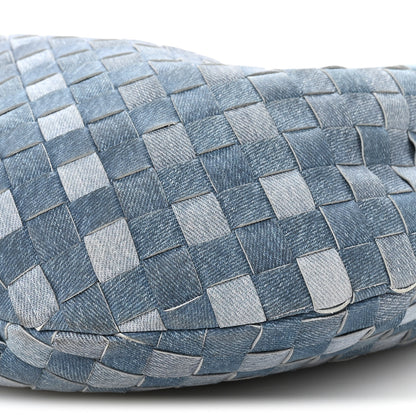 Bottega Veneta Nappa Denim Effect Intrecciato Teen Jodie Hobo Denim 9 of 9