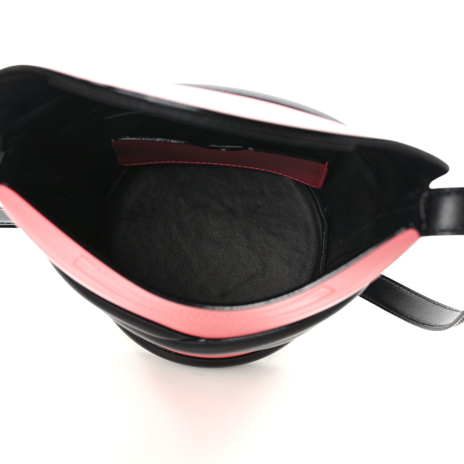 Alexander McQueen Calfskin The Curve Shoulder Bag Pink Black 5 of 9