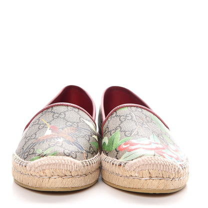 Gucci GG Supreme Monogram Tian Womens Espadrilles 41 Beige Multicolor Red 2 of 10