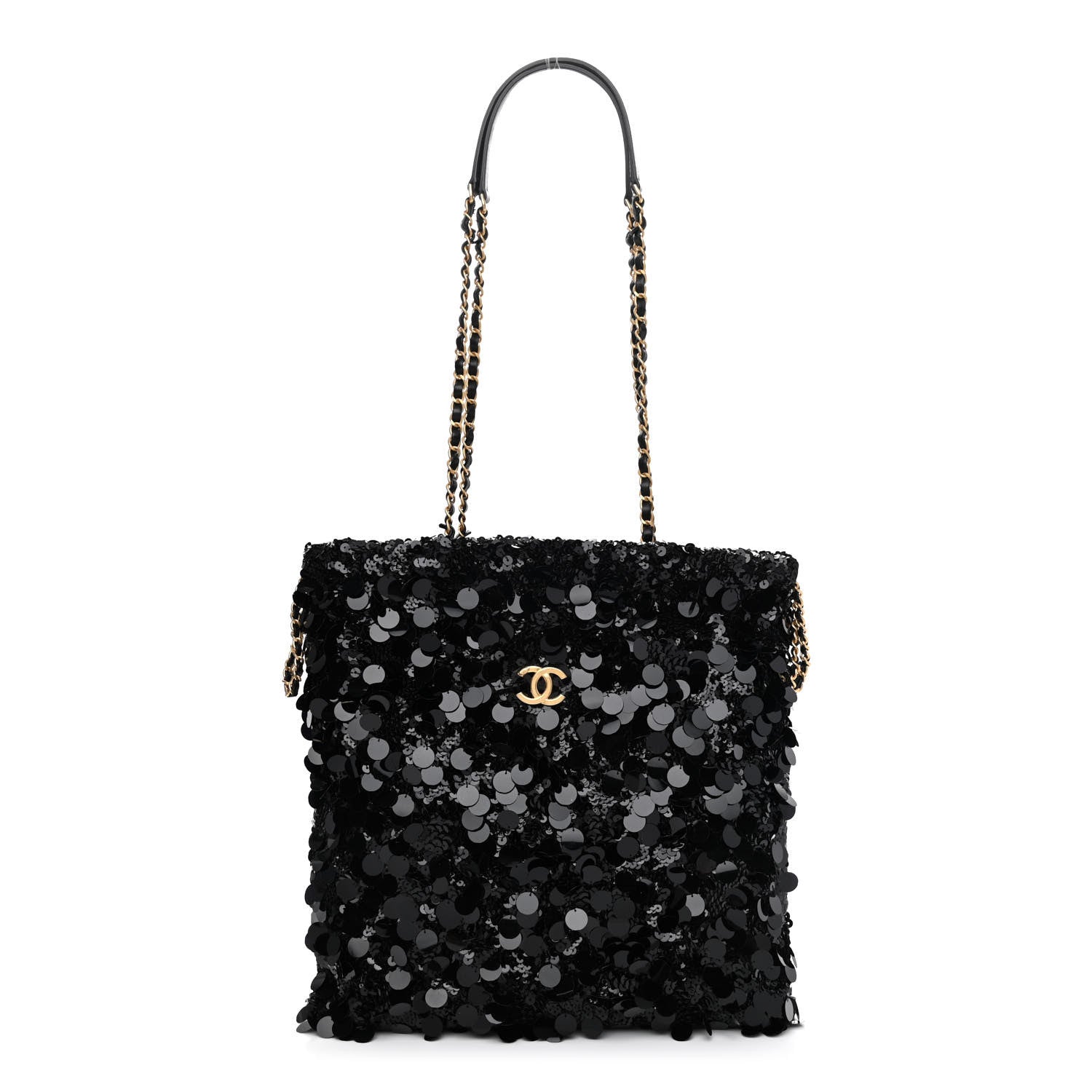 Chanel Sequin Shopping Tote Black 1 of 12