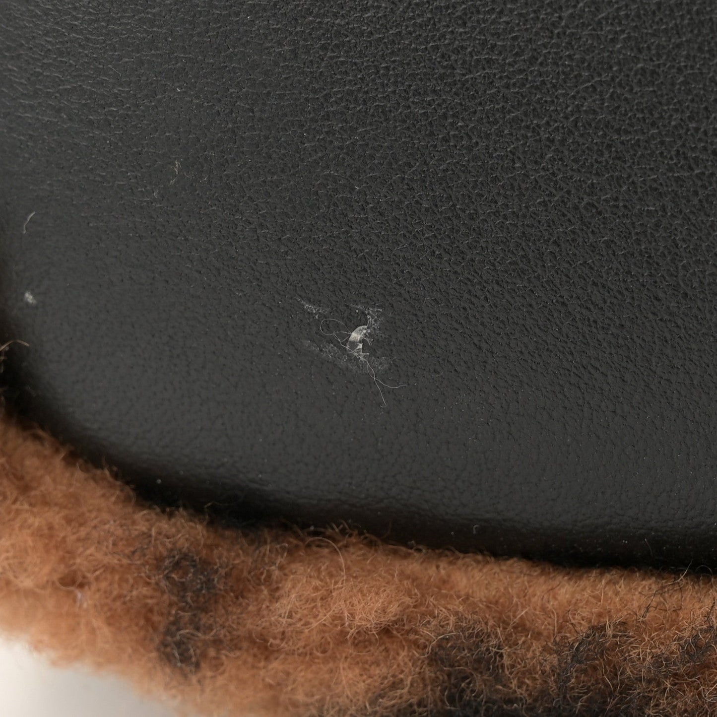 Shearling Vitello Dolce F is Fendi Macro FF 1974 Mini Mon Tresor Bucket Bag Tobacco Black