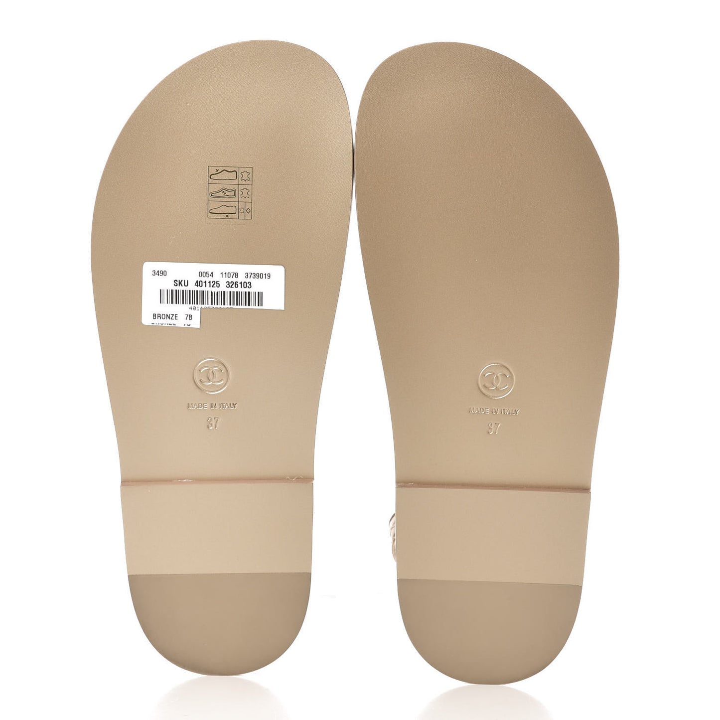 Iridescent Lambskin Velcro Dad Sandals 37 Light Bronze