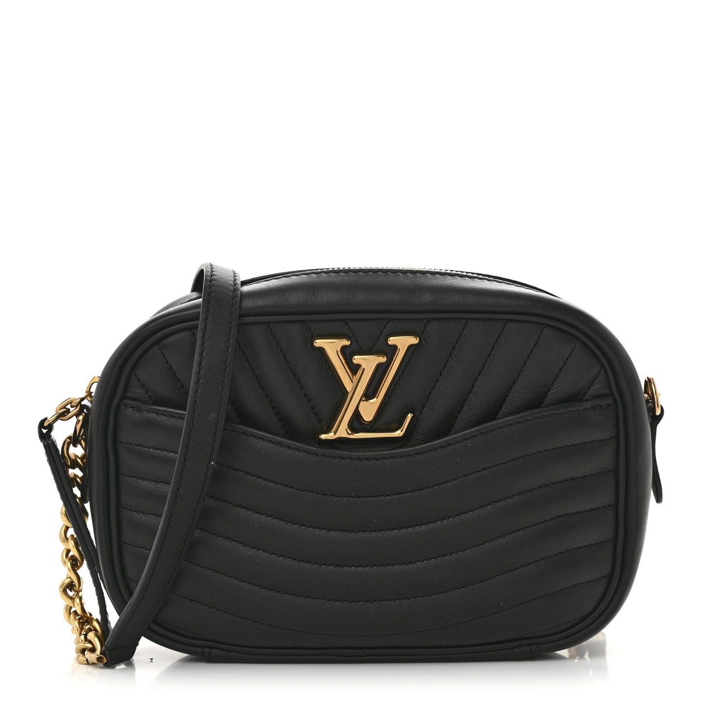 Calfskin New Wave Camera Bag NV Black