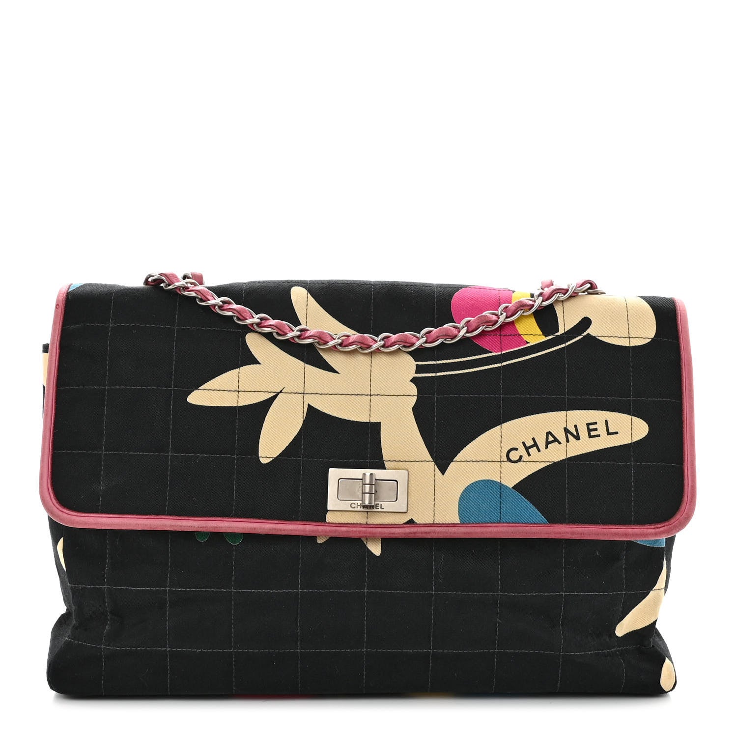 Chanel Canvas Chocolate Bar Quilted Flap Multicolor 1 of 13