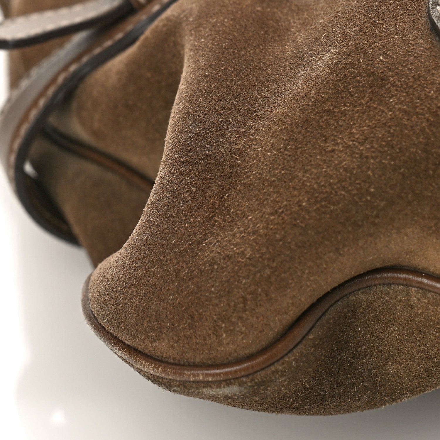 Gucci Suede Calfskin Large Horsebit 85th Anniversary Hobo Brown 8 of 9