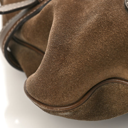 Gucci Suede Calfskin Large Horsebit 85th Anniversary Hobo Brown 8 of 9