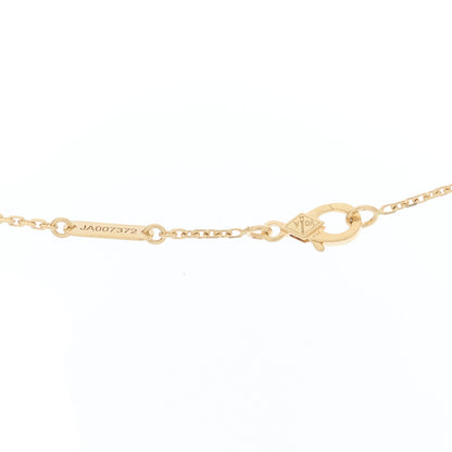 Van Cleef & Arpels 18K Yellow Gold Carnelian Vintage Alhambra Pendant Necklace 4 of 7