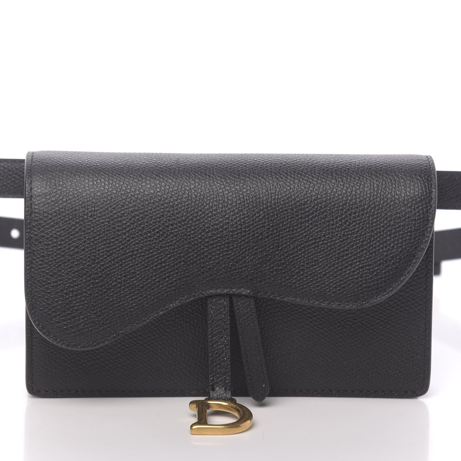 Christian Dior Grained Calfskin Saddle Belt Bag Black 10 of 10