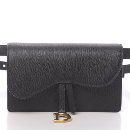 Christian Dior Grained Calfskin Saddle Belt Bag Black 10 of 10