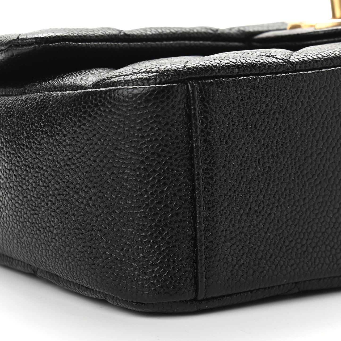 Caviar Quilted Chain Soul Flap Black