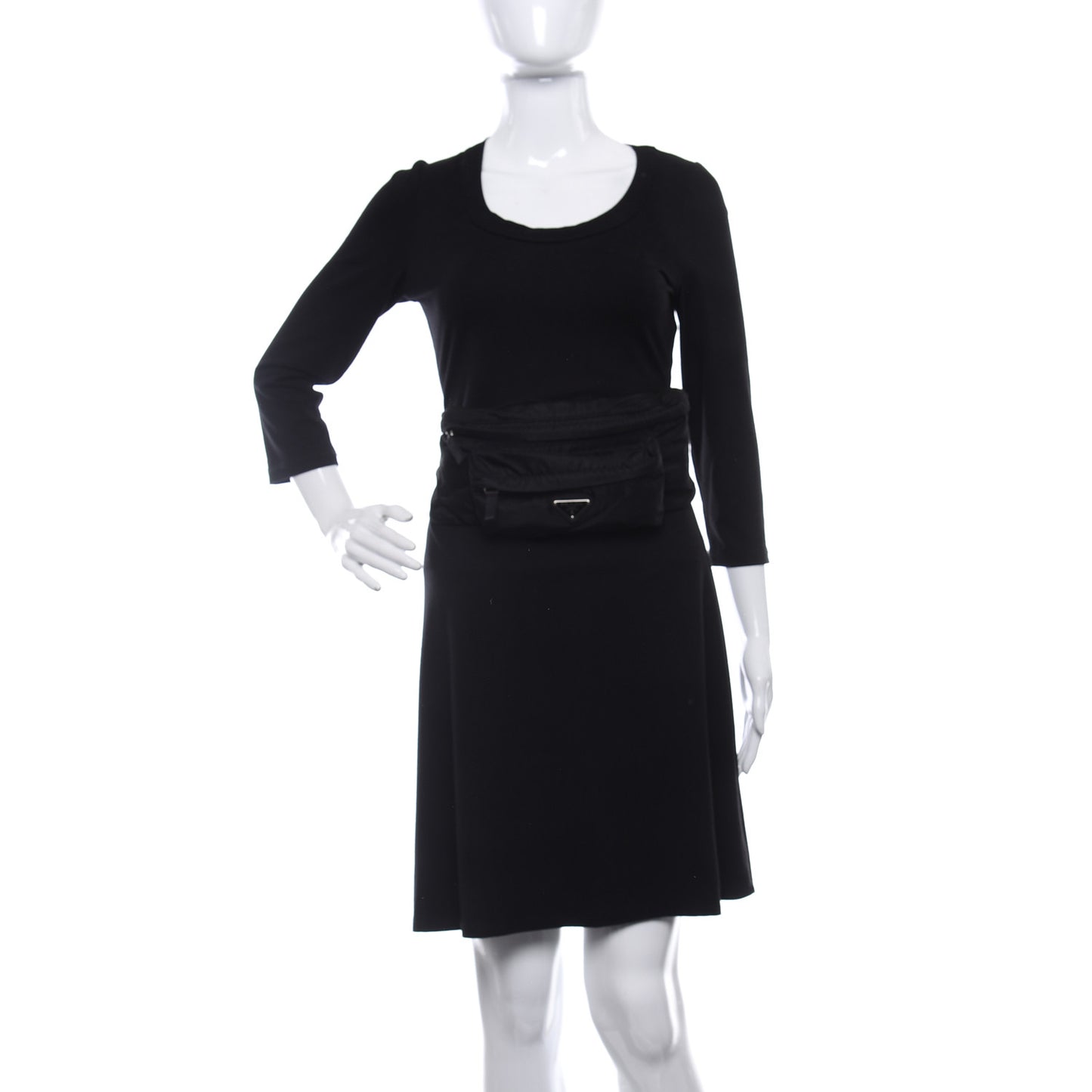 Tessuto Nylon Montagna Belt Bag Black