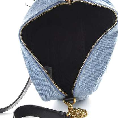 Versace Denim Barocco Printed Icon Camera Bag Dusk Blue Multicolor 5 of 9
