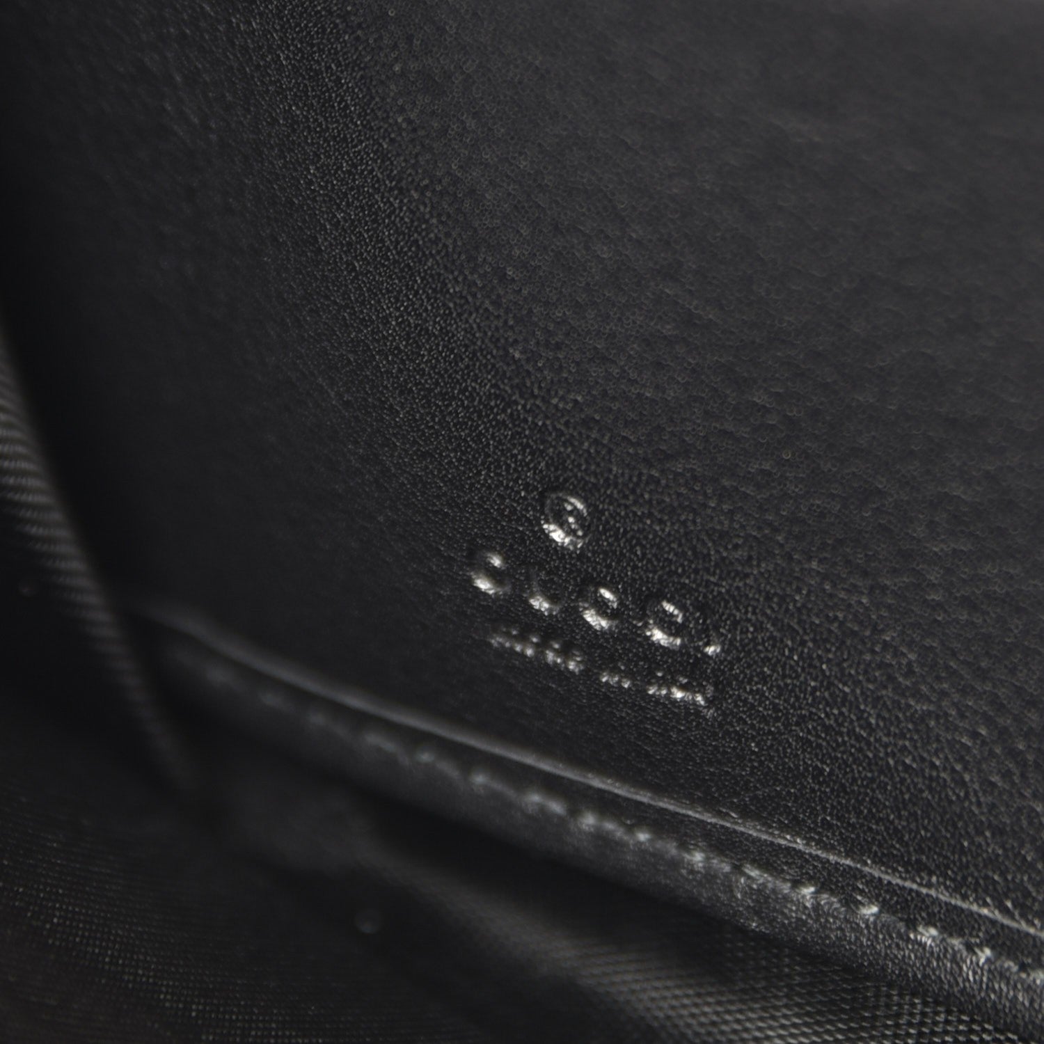 Gucci Guccissima Large Twins Zip Around Wallet Black 6 of 7