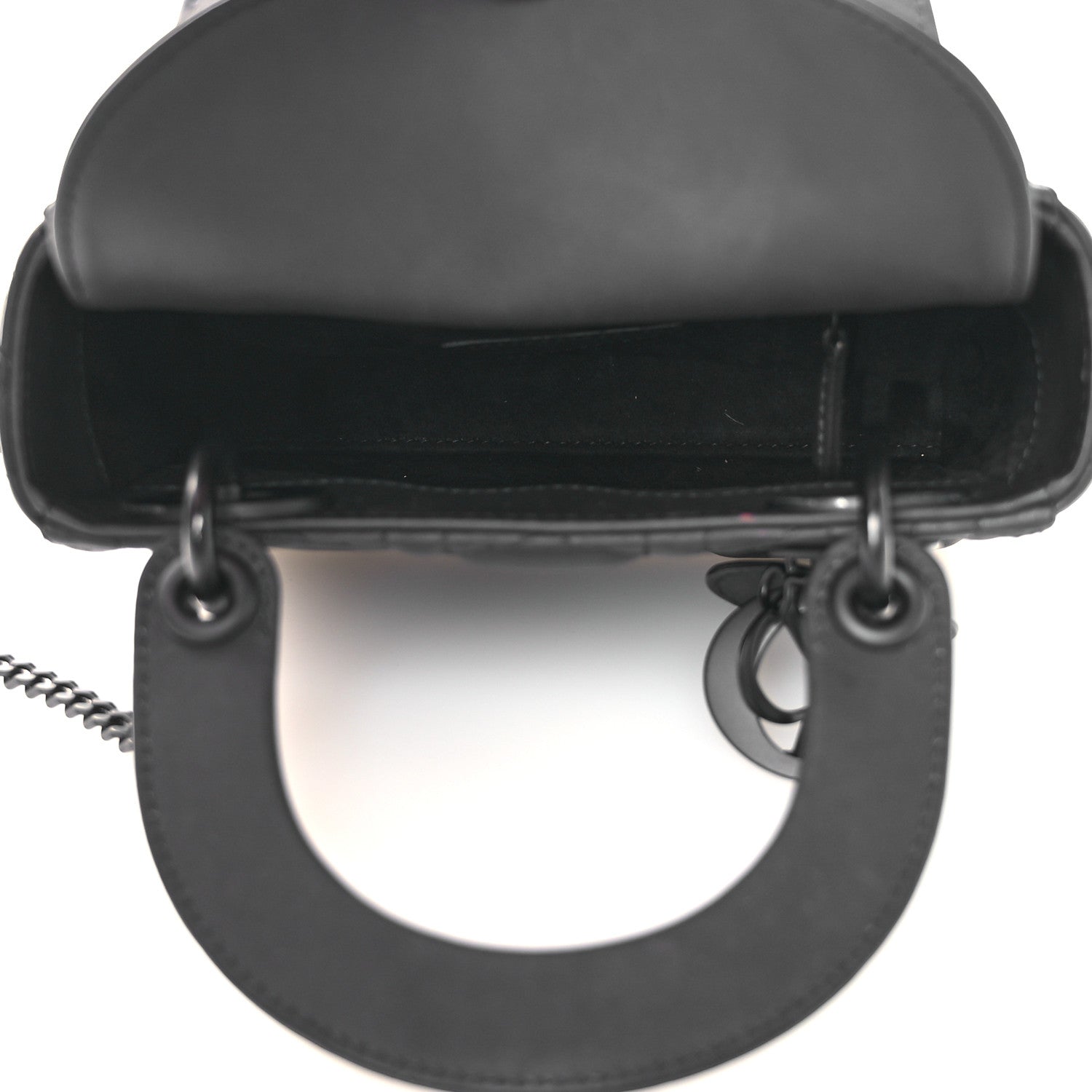 Christian Dior Ultra Matte Calfskin Cannage Mini Lady Dior Black 5 of 14