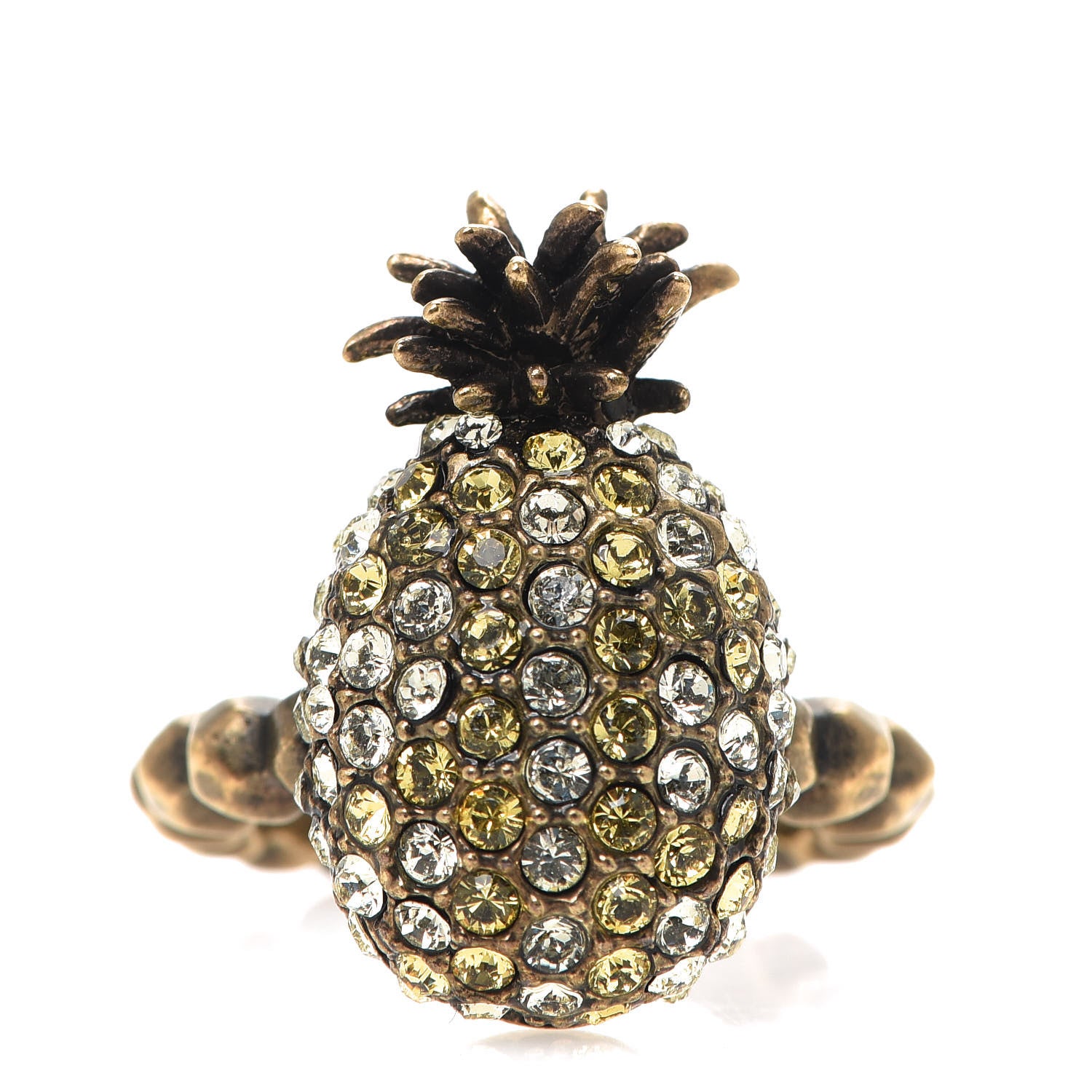 Gucci Crystal Pineapple Motif Ring M 1 of 6