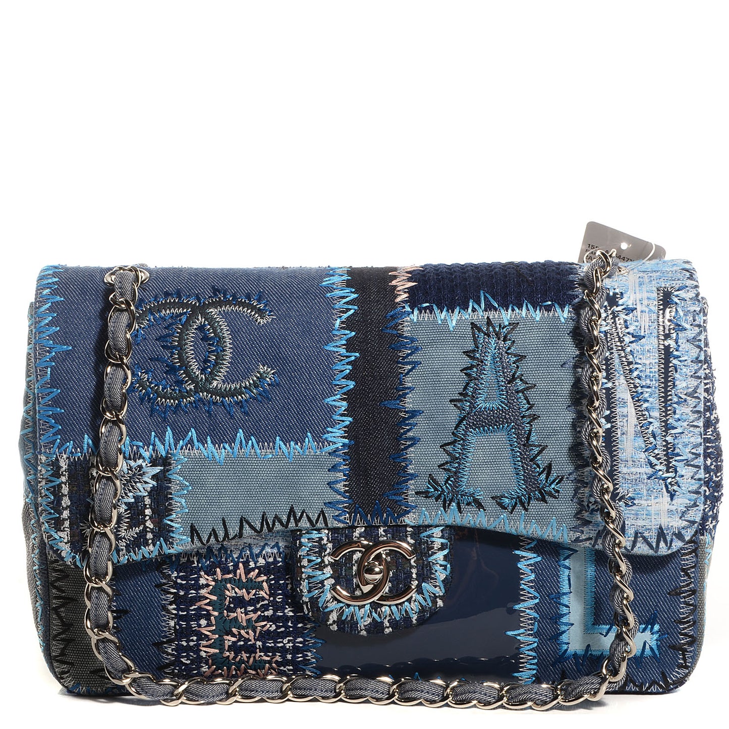 Patchwork Jumbo Single Flap Blue