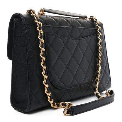Chanel Caviar Quilted Carry Me Top Handle Flap Black 3 of 11