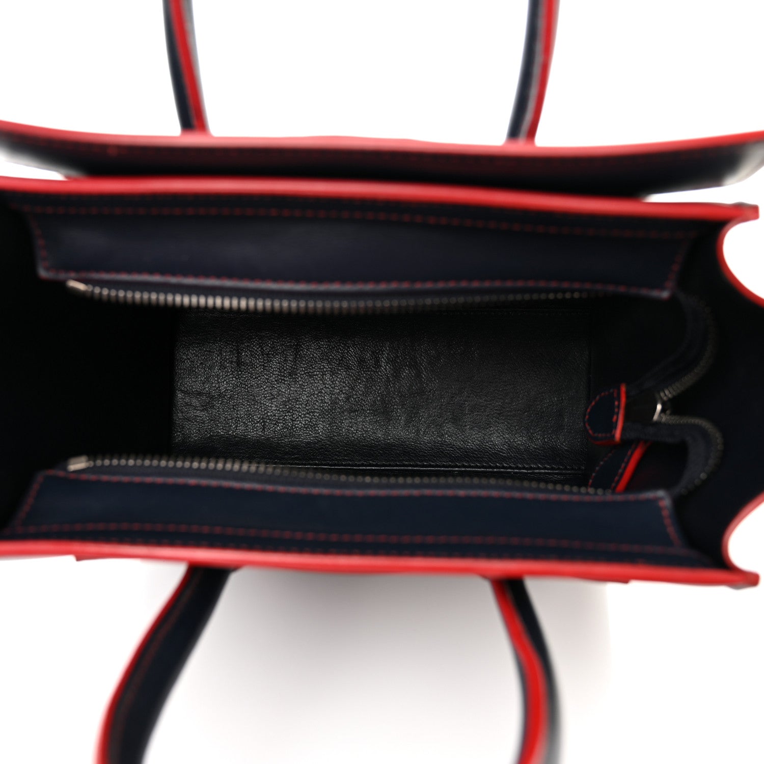 Celine Satin Calfskin Nano Debossed Luggage Navy Blue 5 of 11