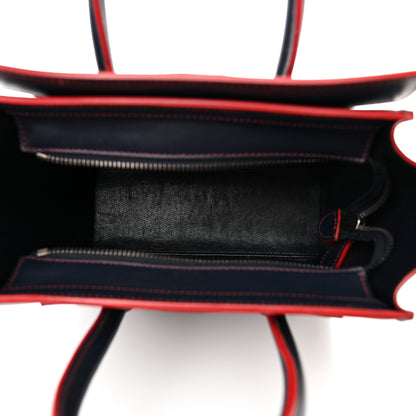 Celine Satin Calfskin Nano Debossed Luggage Navy Blue 5 of 11