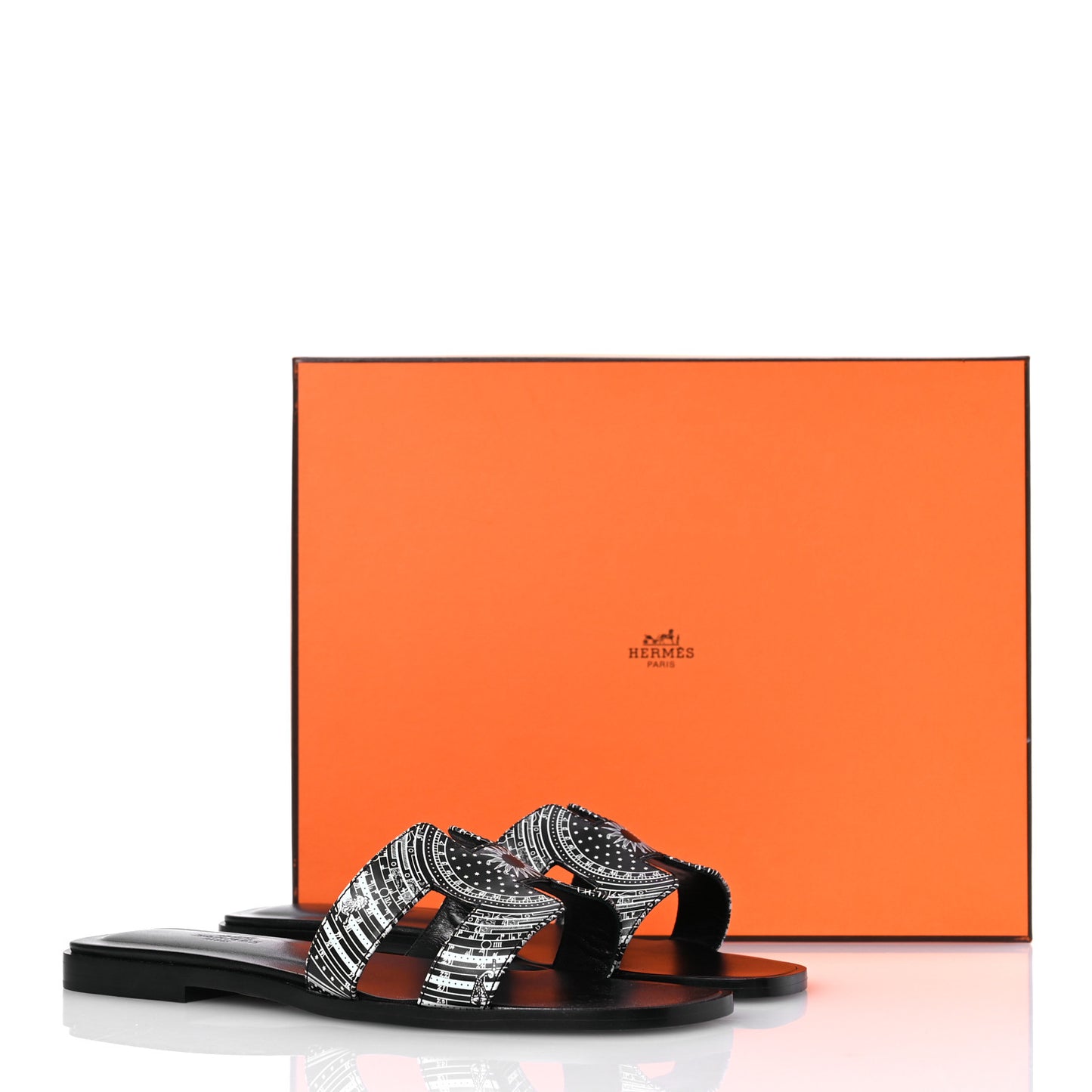 Calfskin Astrologie Bandana Oran Sandals 36.5 Black