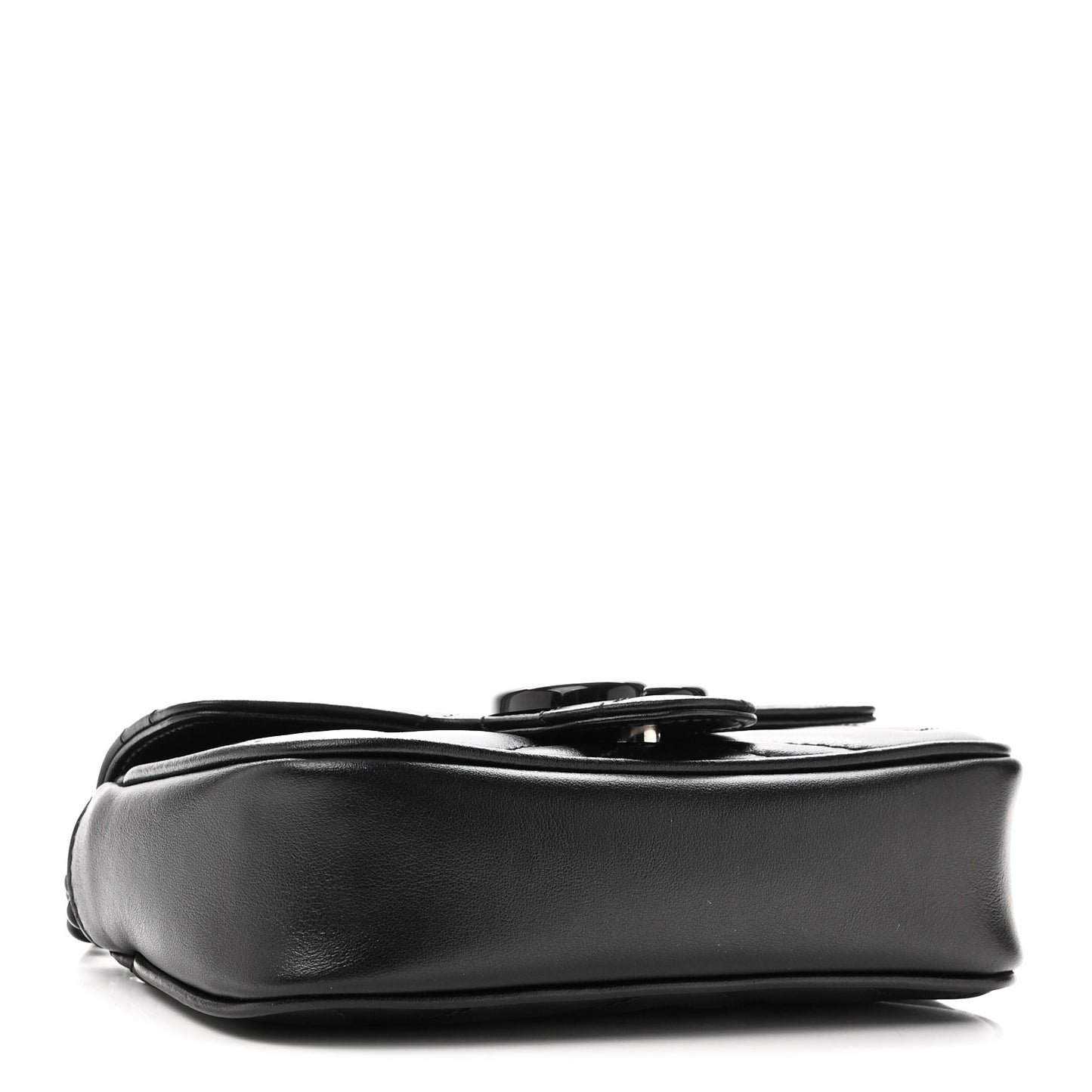 Calfskin Matelasse Monochrome GG Marmont Chain Belt Bag Black