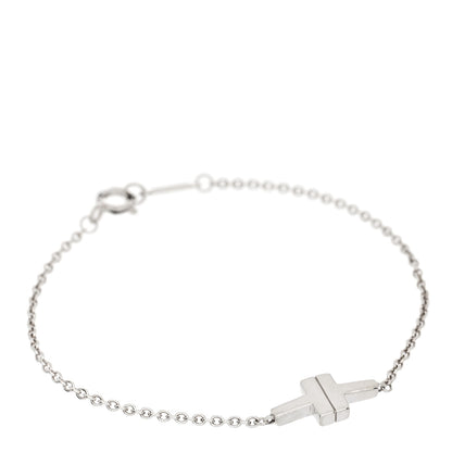Tiffany Sterling Silver T Two Single Chain Bracelet 1 of 4